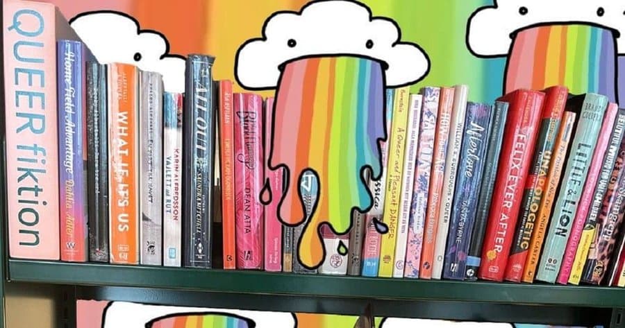Queerhyllan i Lavas bibliotek